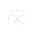Mahogany / Oak Round Pedestal Dining Table, Seats 2 – Small