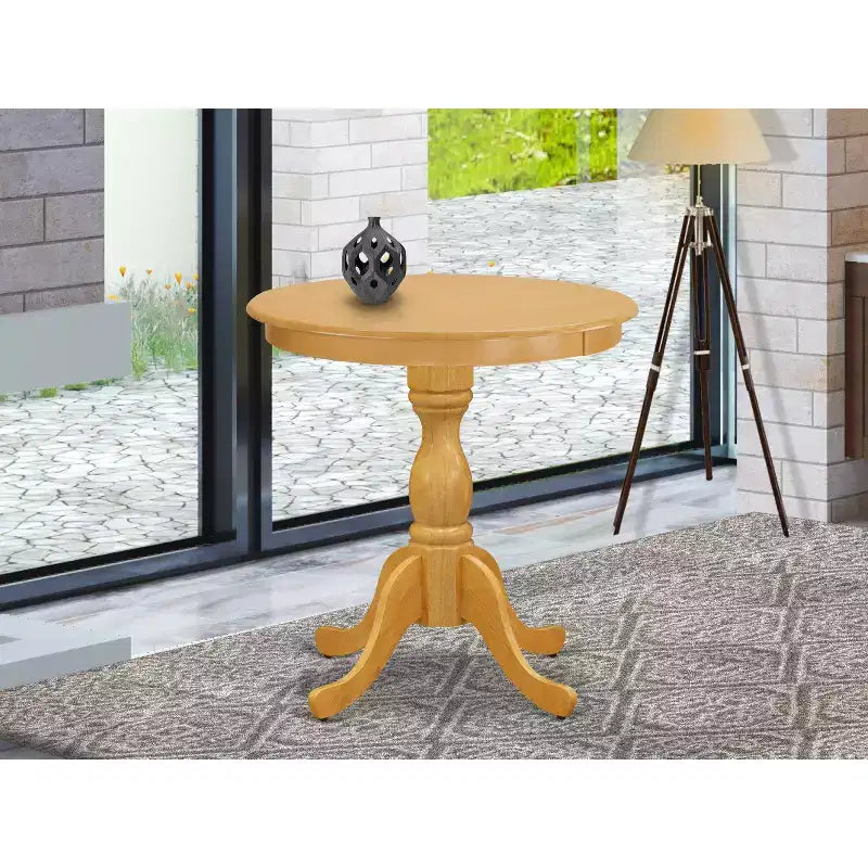 Mahogany / Oak Round Pedestal Dining Table, Seats 2 – Small