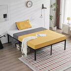 Black Metal Platform Bed Frame, Full Size, Single Sleeper