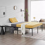 Black Metal Platform Bed Frame, Full Size, Single Sleeper