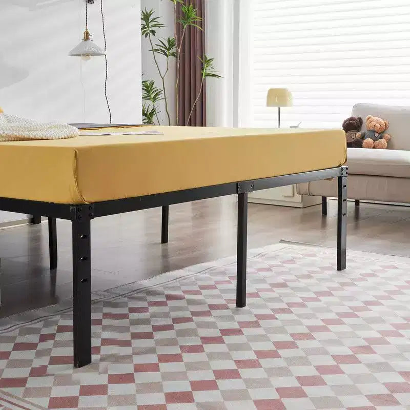 Black Metal Platform Bed Frame, Full Size, Single Sleeper