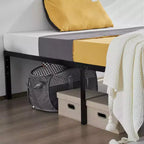 Black Metal Platform Bed Frame, Full Size, Single Sleeper