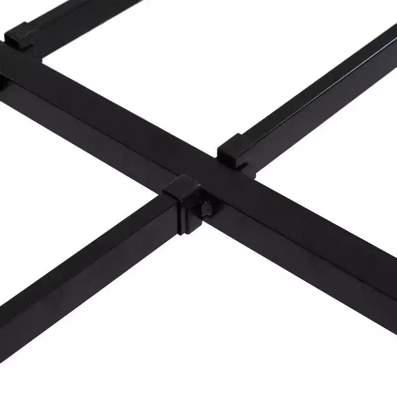Black Metal Platform Bed Frame, Full Size, Single Sleeper