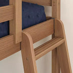 Textured Natural / Pecan / White Twin over Full Low Bunk Bed, Engineered Wood, Sleeps 2