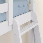 Textured Natural / Pecan / White Twin over Full Low Bunk Bed, Engineered Wood, Sleeps 2