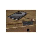 Brown 3-Drawer Nightstand with USB Ports, Single