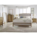 Brown 3-Drawer Nightstand with USB Ports, Single
