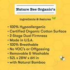 Materasso per culla e lettino reversibile, bianco, 1 bambino