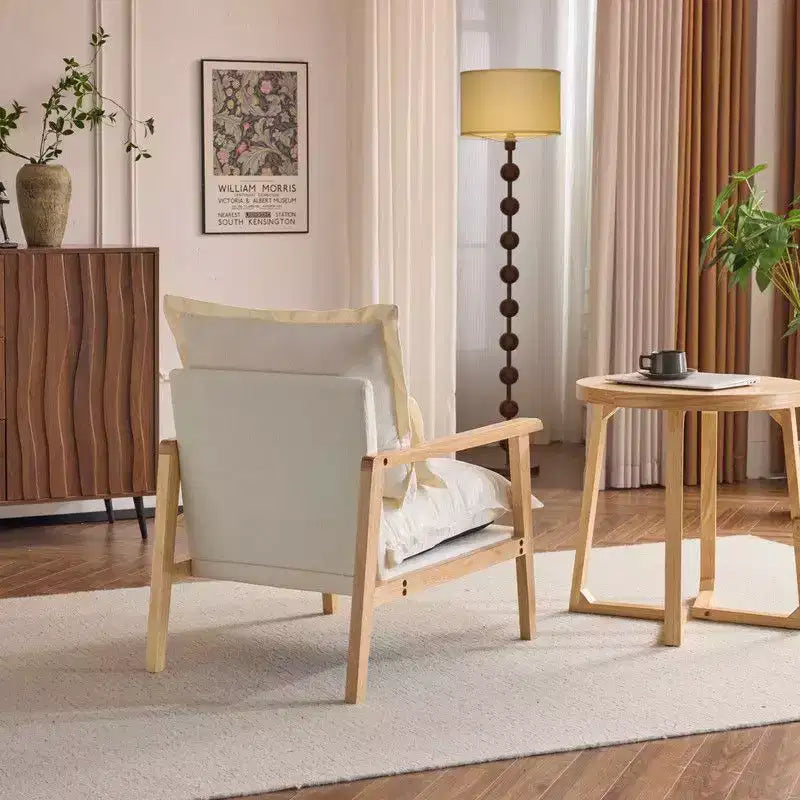 Chenille Velvet Accent Armchair with Lumbar Pillow, Single Seat – Beige / Blue / Brown / Dark Green / Gray / Mint Green / Teal / Yellow