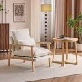 Karl Home Chenille Accent Chair Armchair With Pillow