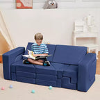 22Pcs Modular Play Couch Sofa for Kids, Convertible Sectional Foam Cushion Couch, Imaginative Furniture Play Set, for Boys and Girls