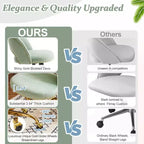 Multi-Color Velvet Armless Swivel Desk Chair with Wheels, Single Seat