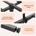 Black Metal Platform Bed Frame, No Box Spring Needed, Supports up to 800 lbs, for 1–2 Person