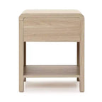 Brown Nightstand with Drawer & Open Shelf, 1-Piece