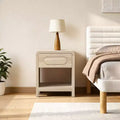 Brown Nightstand with Drawer & Open Shelf, 1-Piece