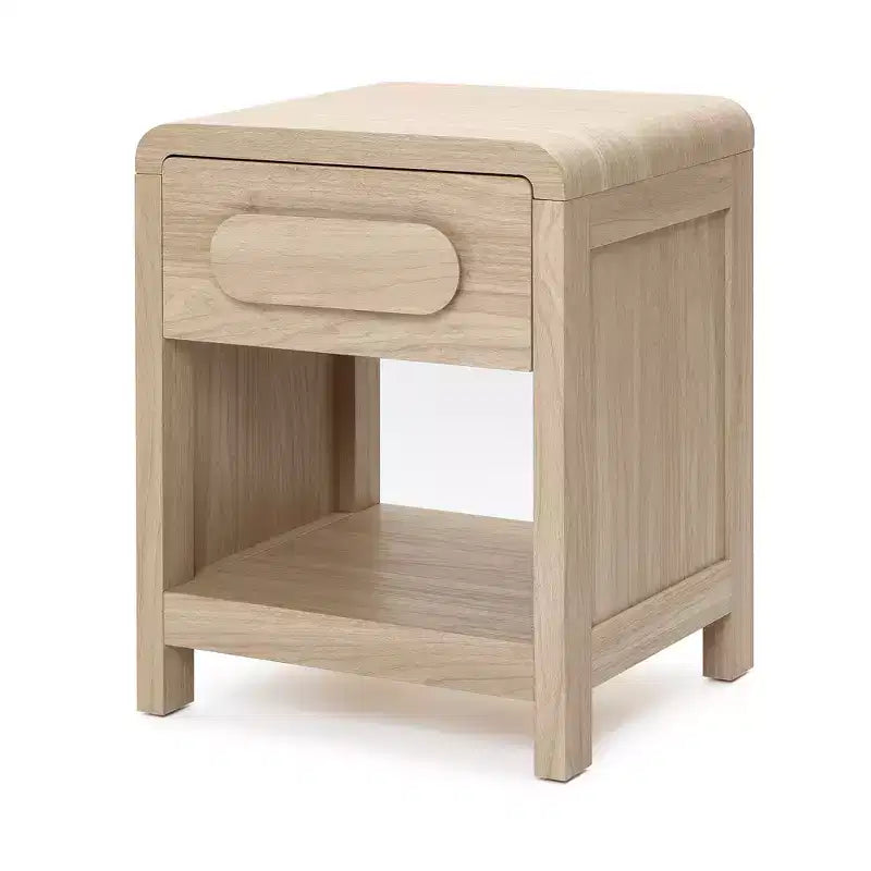 Brown Nightstand with Drawer & Open Shelf, 1-Piece