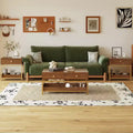 Brown Wood Coffee Table with 2 Drawers & Open Shelf, Seats 2, Farmhouse Style
