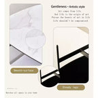 Fun little toys brand Small Coffee Table for Living Room,Modern Rock Beam Ceramic Coffee Table,Low Square Center Table Easy Assembly