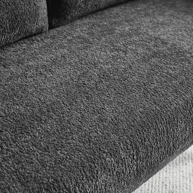 Velvet Loveseat Sofa with Lumbar Pillow, 2-Seat, Beige / Dark Gray / Green / Orange