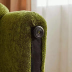 Velvet Loveseat Sofa with Lumbar Pillow, 2-Seat, Beige / Dark Gray / Green / Orange