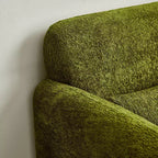 Velvet Loveseat Sofa with Lumbar Pillow, 2-Seat, Beige / Dark Gray / Green / Orange