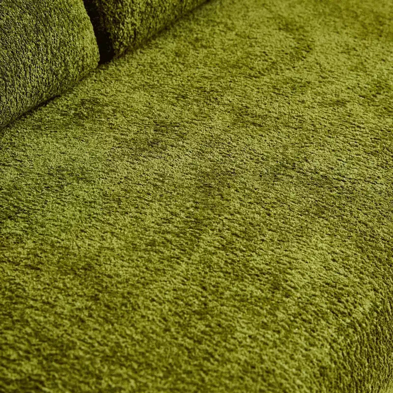 Velvet Loveseat Sofa with Lumbar Pillow, 2-Seat, Beige / Dark Gray / Green / Orange