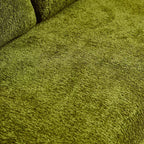Velvet Loveseat Sofa with Lumbar Pillow, 2-Seat, Beige / Dark Gray / Green / Orange