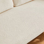 Velvet Loveseat Sofa with Lumbar Pillow, 2-Seat, Beige / Dark Gray / Green / Orange