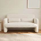 MAYEERTY 59Velvet Fabric Sofa, Modern Loveseat Furniture with Support Pillow for Apartment, Office, Living Room & Bedroom, Tool-Free Assembly.