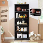 5/6-Tier Adjustable Bookshelf,Farmhouse Tall Bookcase, Freestanding Storage Organizer w/ Anti-Tip Kit for Home Office,Living Room,Study