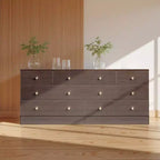 White 4-Drawer Dresser, 3-Tier, Matte Gold Handles, for 1