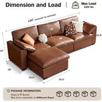 Beige / Black / Brown / Dark Gray Modular Sectional Sofa – L-Shape / U-Shape / Sleeper, Seats 4–6