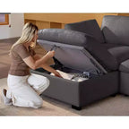 Beige / Black / Brown / Dark Gray Modular Sectional Sofa – L-Shape / U-Shape / Sleeper, Seats 4–6