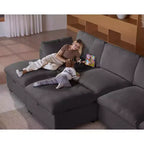Beige / Black / Brown / Dark Gray Modular Sectional Sofa – L-Shape / U-Shape / Sleeper, Seats 4–6
