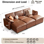 Beige / Black / Brown / Dark Gray Modular Sectional Sofa – L-Shape / U-Shape / Sleeper, Seats 4–6