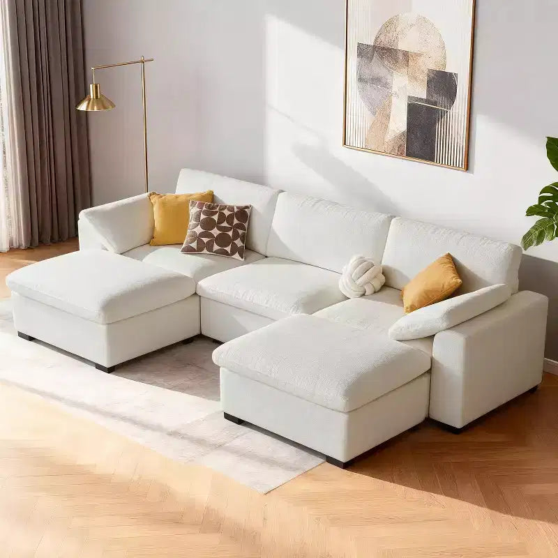 Beige / Black / Brown / Dark Gray Modular Sectional Sofa – L-Shape / U-Shape / Sleeper, Seats 4–6