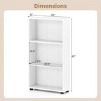 Libreria aperta a 3 ripiani Marrone / Bianco con kit antiribaltamento, Monoutente