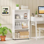 Libreria aperta a 3 ripiani Marrone / Bianco con kit antiribaltamento, Monoutente
