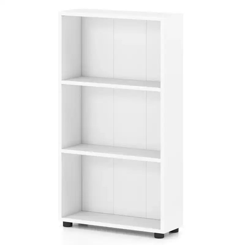 Libreria aperta a 3 ripiani Marrone / Bianco con kit antiribaltamento, Monoutente