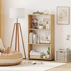 Libreria aperta a 3 ripiani Marrone / Bianco con kit antiribaltamento, Monoutente