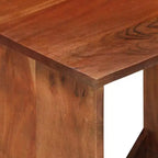 Natural Acacia Wood Wall Cube Shelf, Open Compartment, Single