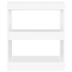 White Engineered Wood 2-Shelf Bookcase, Single-Person Assembly