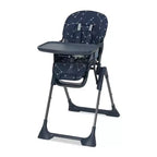Blue / Grey / Pink Foldable High Chair for 1 Toddler, Height & Backrest Adjustable