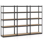 Gymax 3PCS 5-Tier Garage Shelving Unit 2200 LBS Heavy Duty Metal Storage Shelves