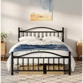 GustoWave Metal Bed Frame with Vintage Circular Headboard and Footboard