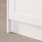 White & Maple Nutmeg 6-Drawer Kitchen Island, 1-Person