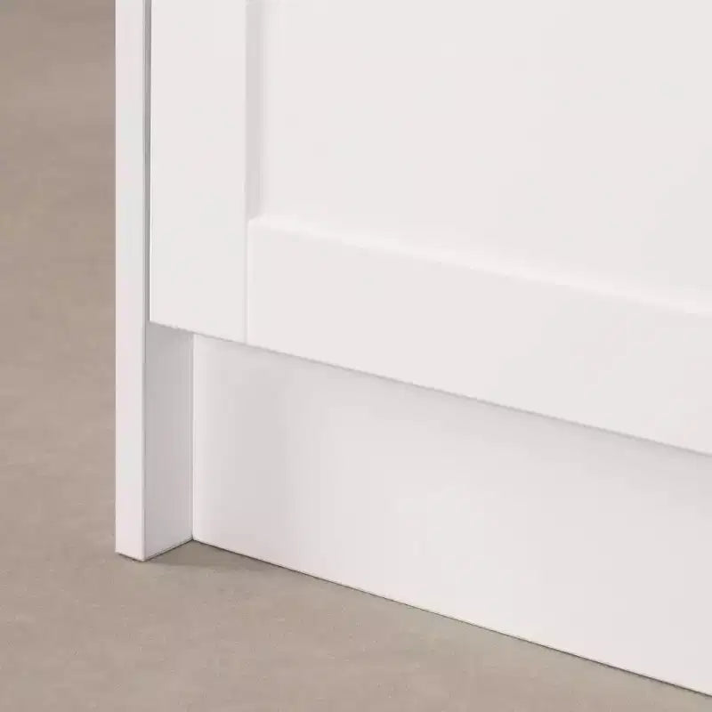 White & Maple Nutmeg 6-Drawer Kitchen Island, 1-Person