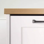 White & Maple Nutmeg 6-Drawer Kitchen Island, 1-Person