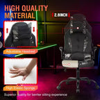FDW PC Gaming Chair Office Chair Desk Chair with Lumbar Support Flip Up Arms Headrest