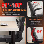 FDW PC Gaming Chair Office Chair Desk Chair with Lumbar Support Flip Up Arms Headrest